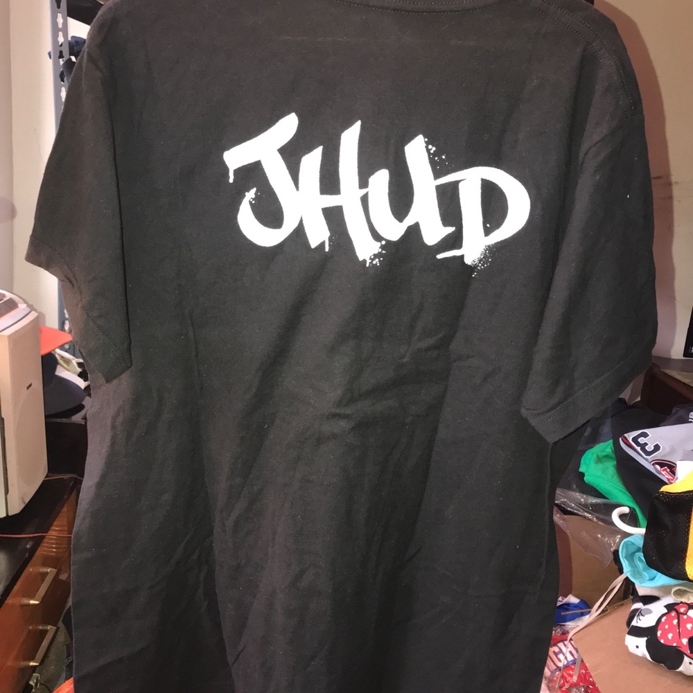 JHUD Large back Tshirt with wire writing #teamjhud promotional